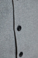 Dublin Herringbone Wool Blend Men's Shacket in Light Grey