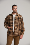 Rimouski Bouclé Shacket with Patch Pockets in Mourne Mocha