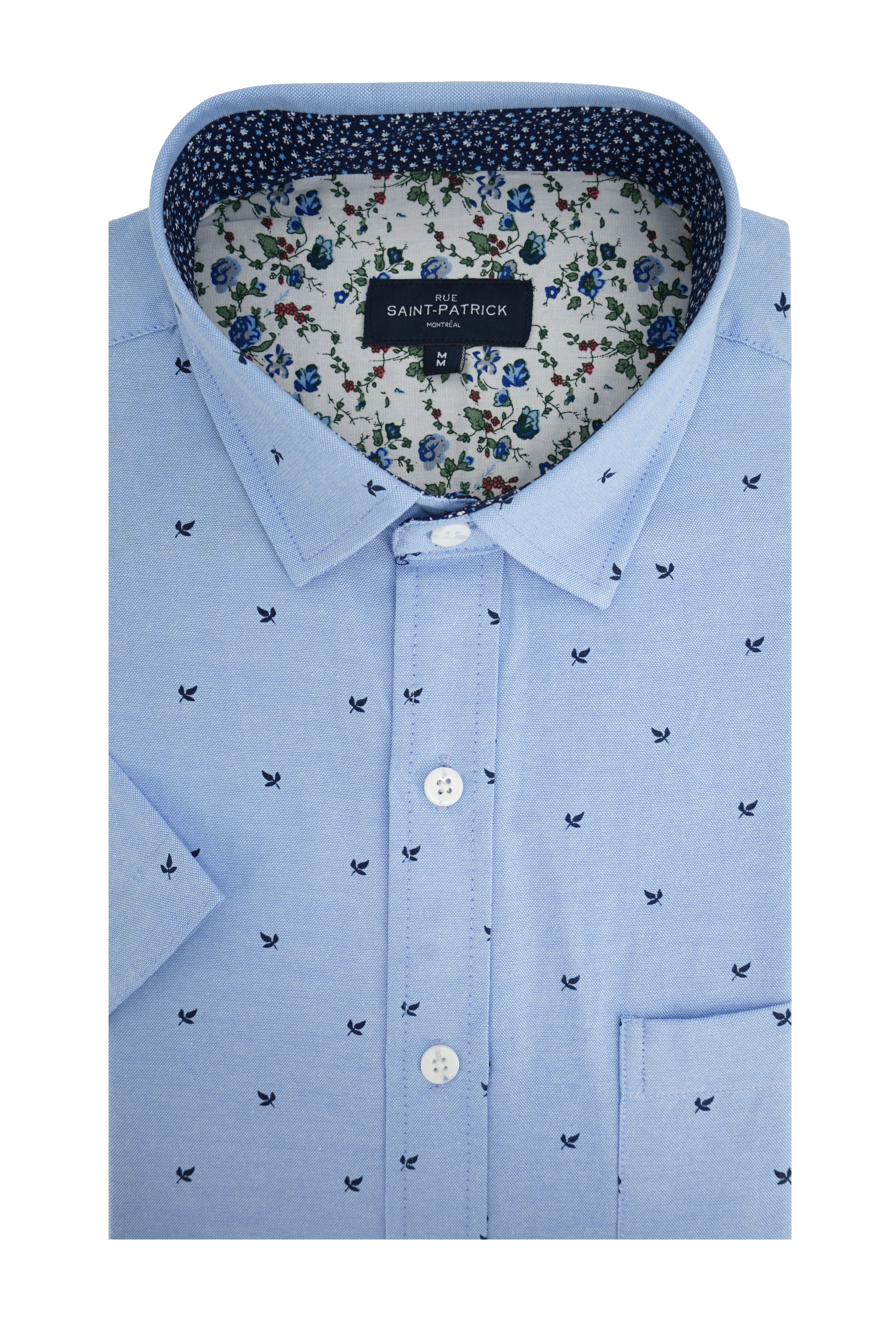 Tlaxcala Easy-Care Short Sleeve Shirt in Maya Blue
