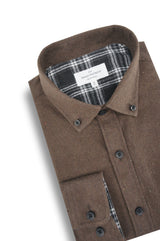 Chemise en sergé brossé diagonal Helsinki en expresso