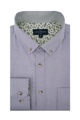 Dungarvan Easy-Care Oxford Shirt in Lilac