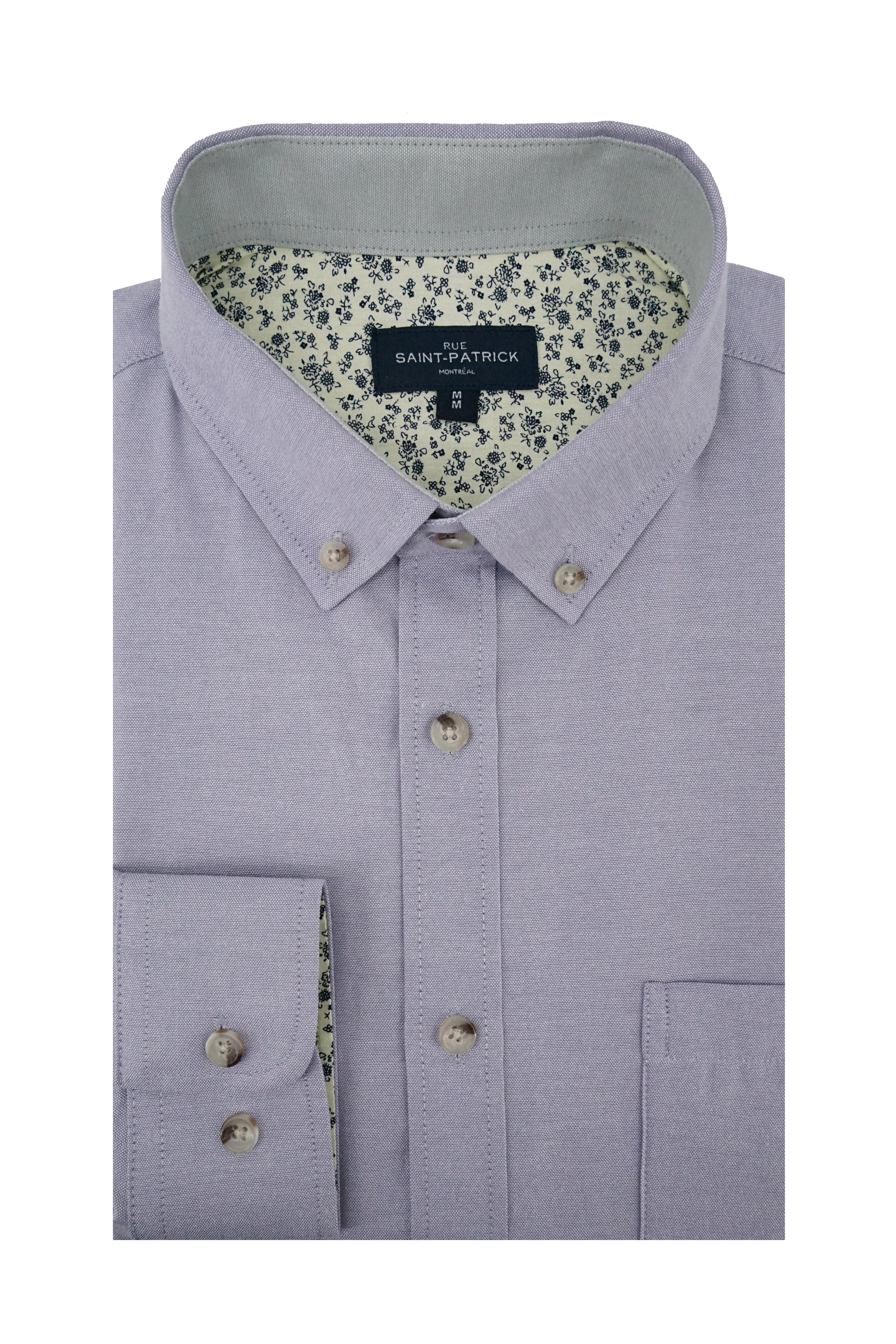 Dungarvan Easy-Care Oxford Shirt in Lilac