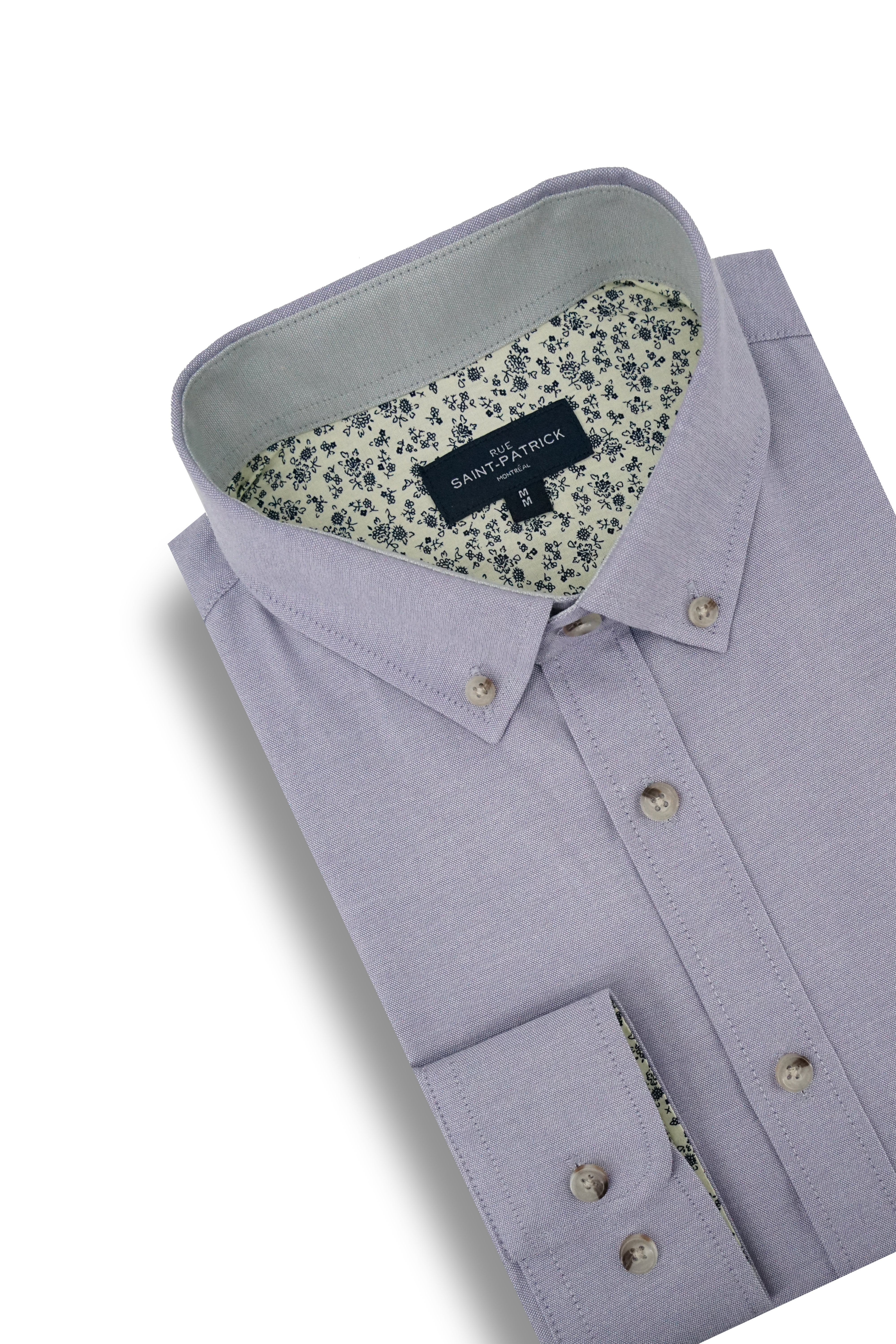 Dungarvan Easy-Care Oxford Shirt in Lilac