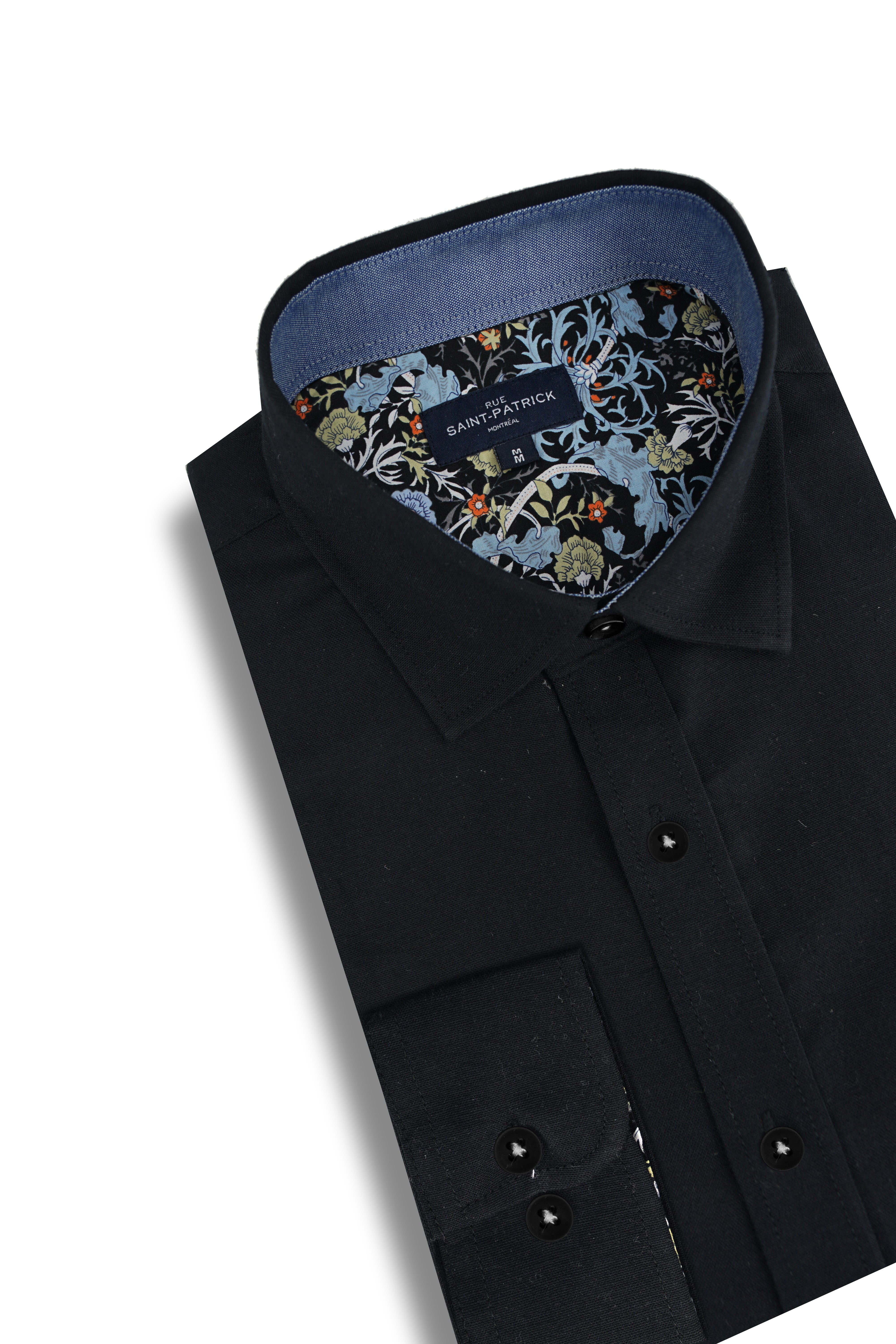 Chemise Oxford extensible Antrim en noir