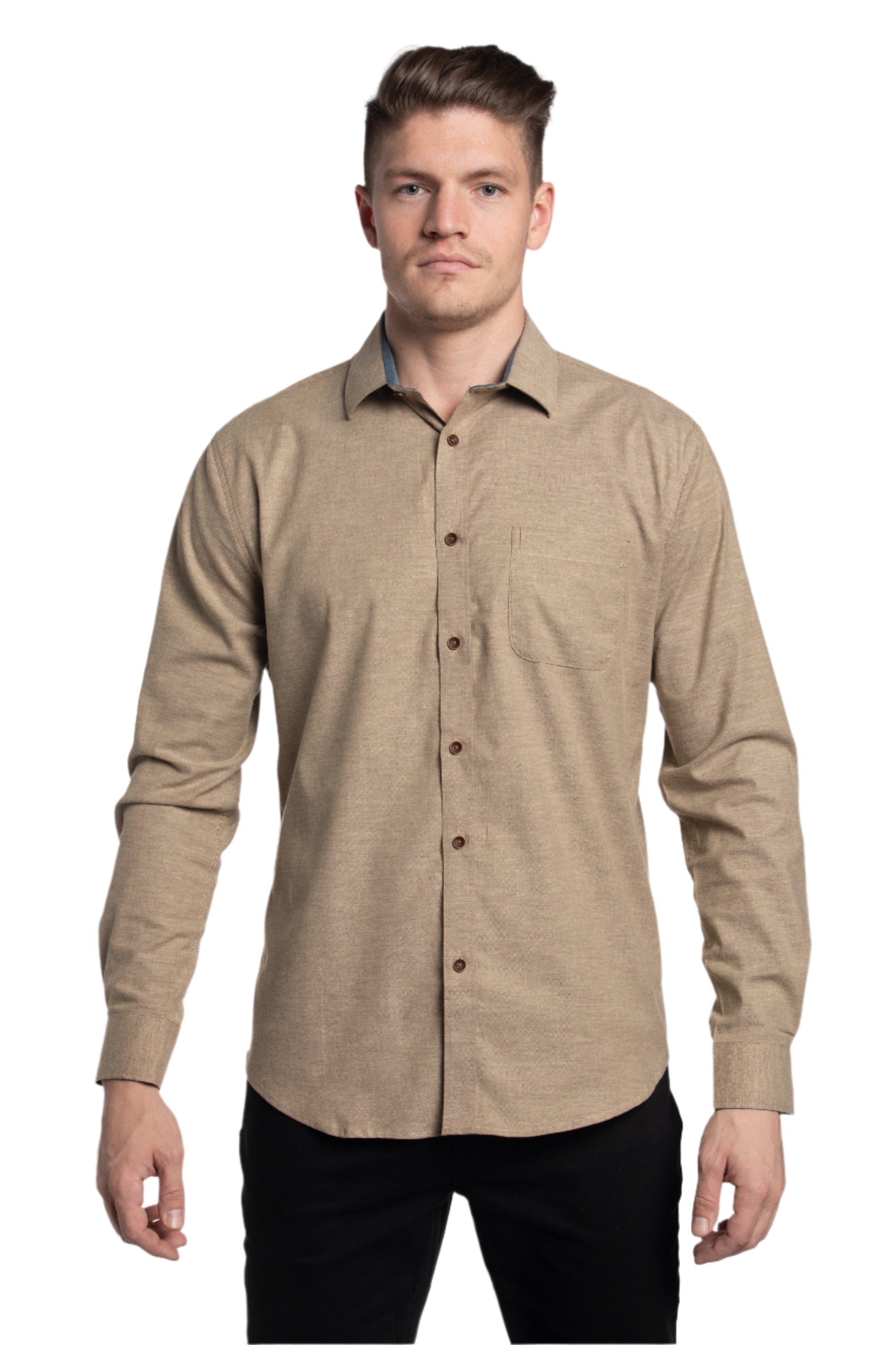 Wicklow Stretch Oxford Shirt in Hazelwood