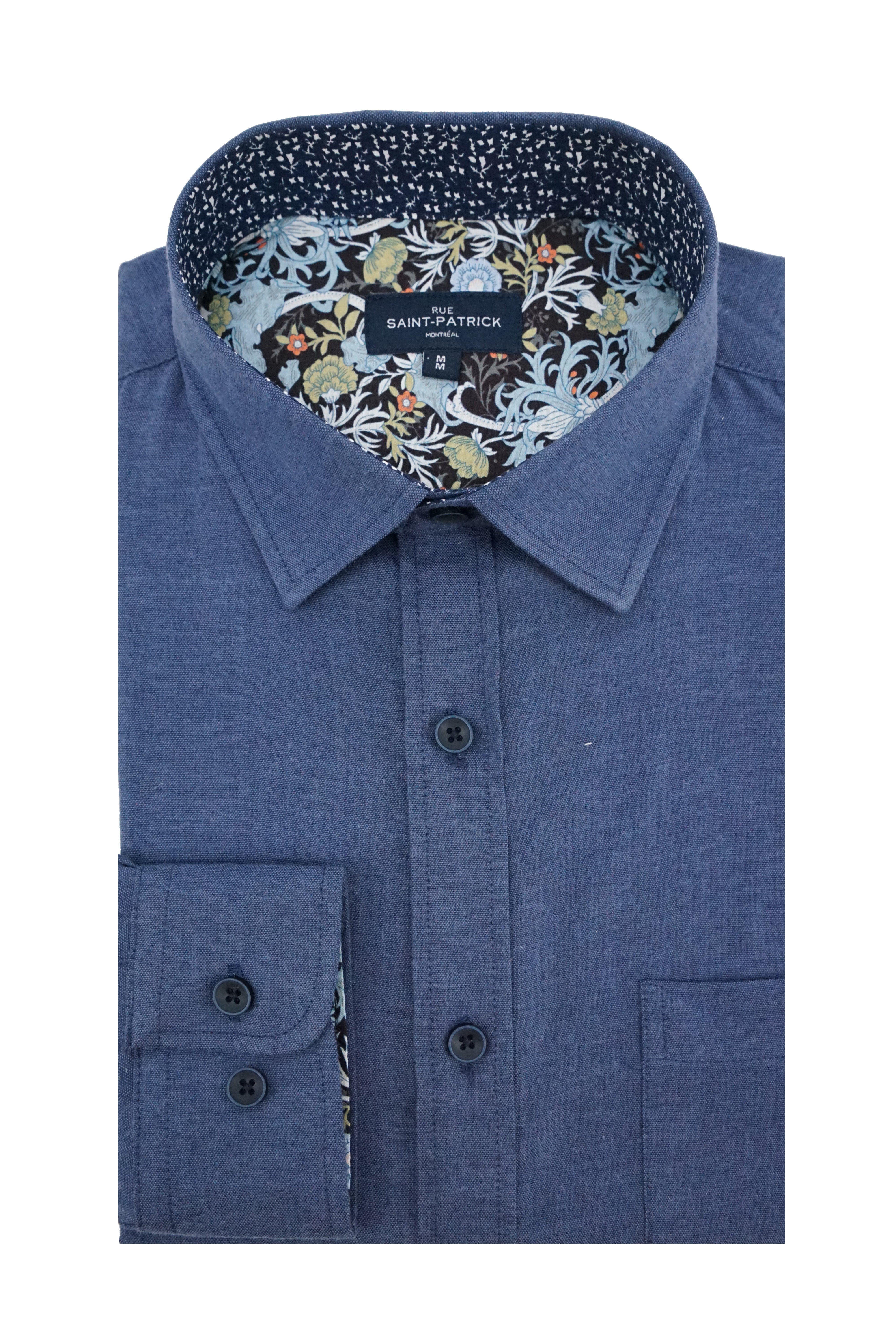 Franklin Stretch Oxford Shirt in Navy