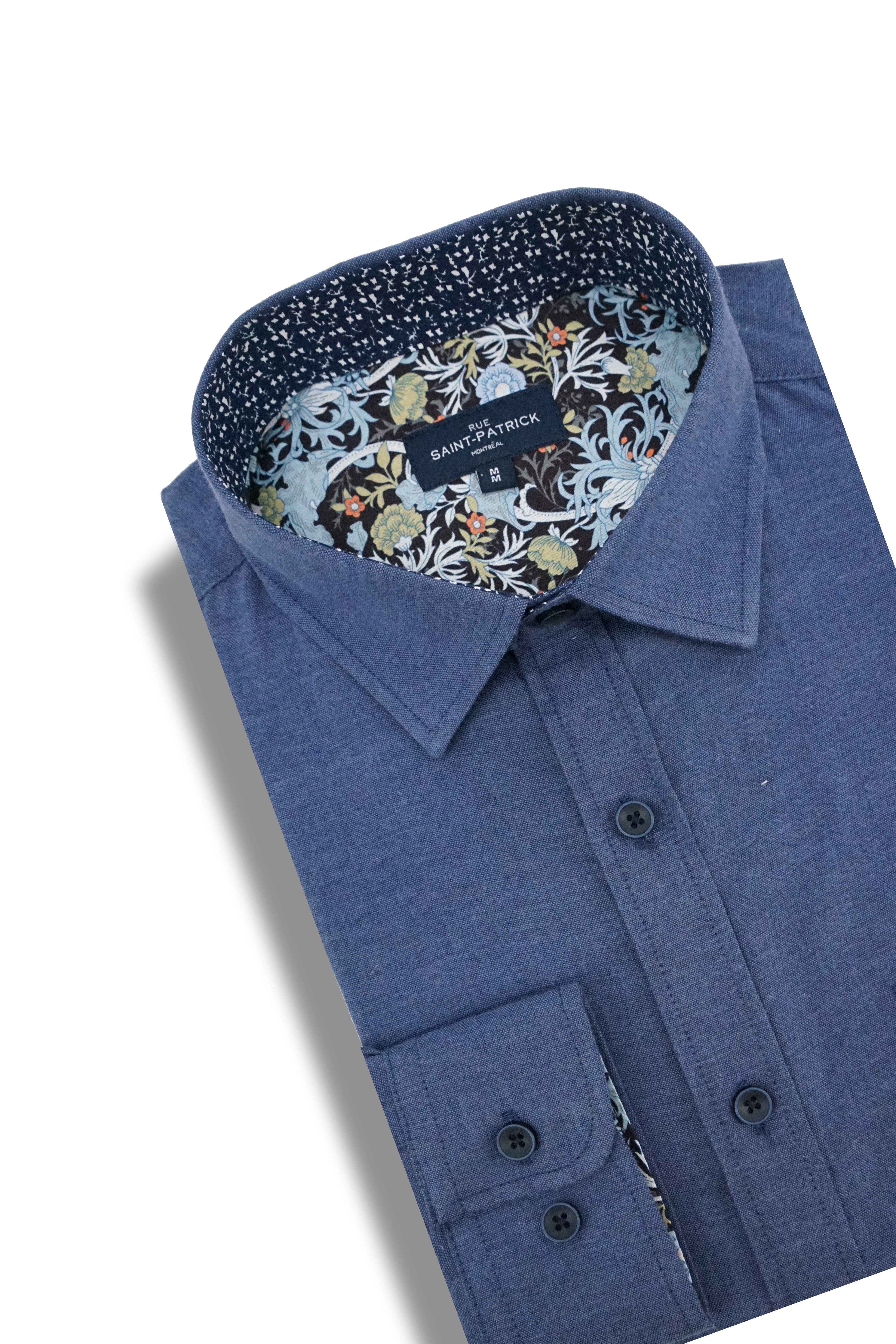 Franklin Stretch Oxford Shirt in Navy