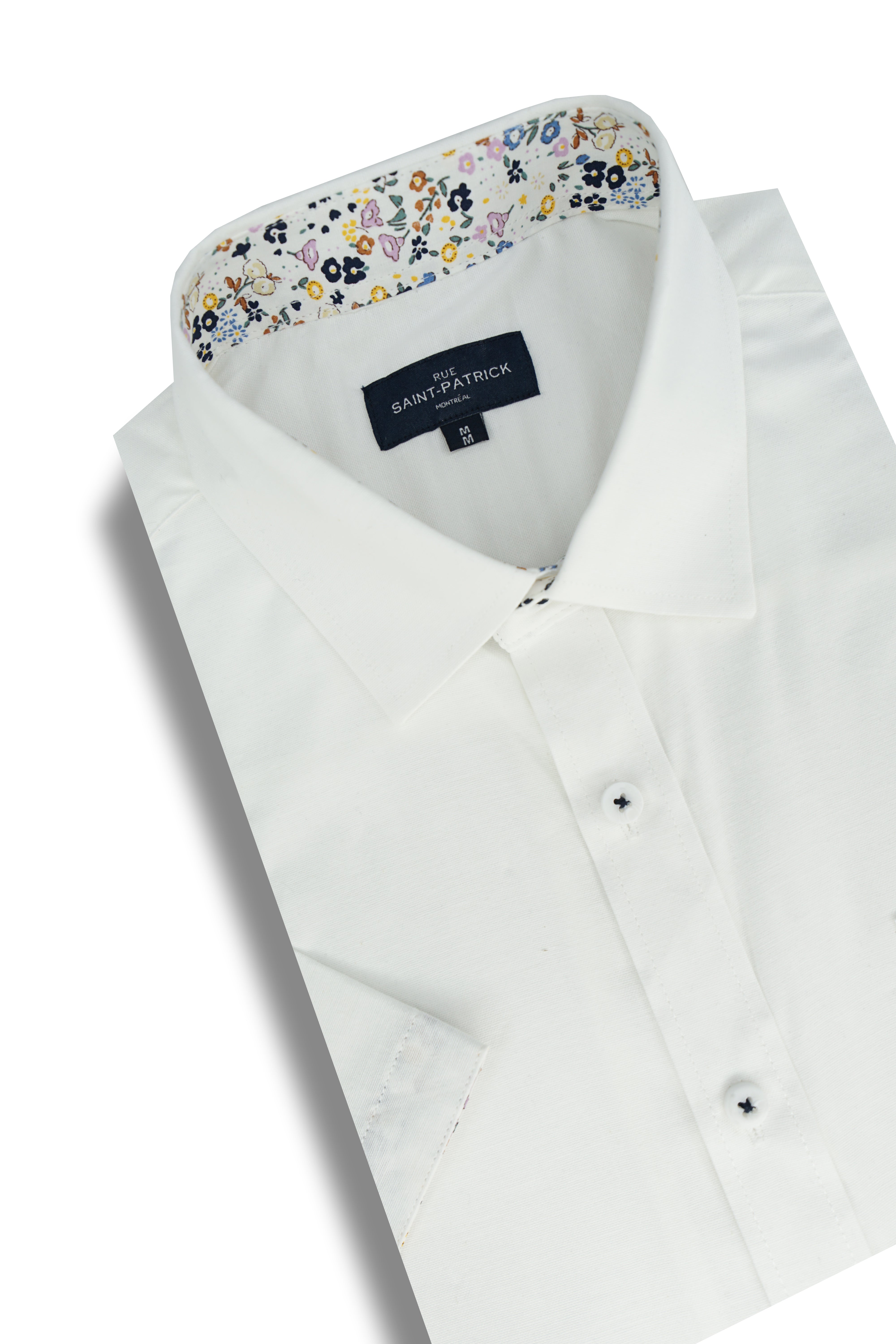 Chemise à manches courtes Alameda Stretch Easy Care en blanc