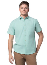 Chemise à manches courtes Venice Stretch Easy-Care vert menthe
