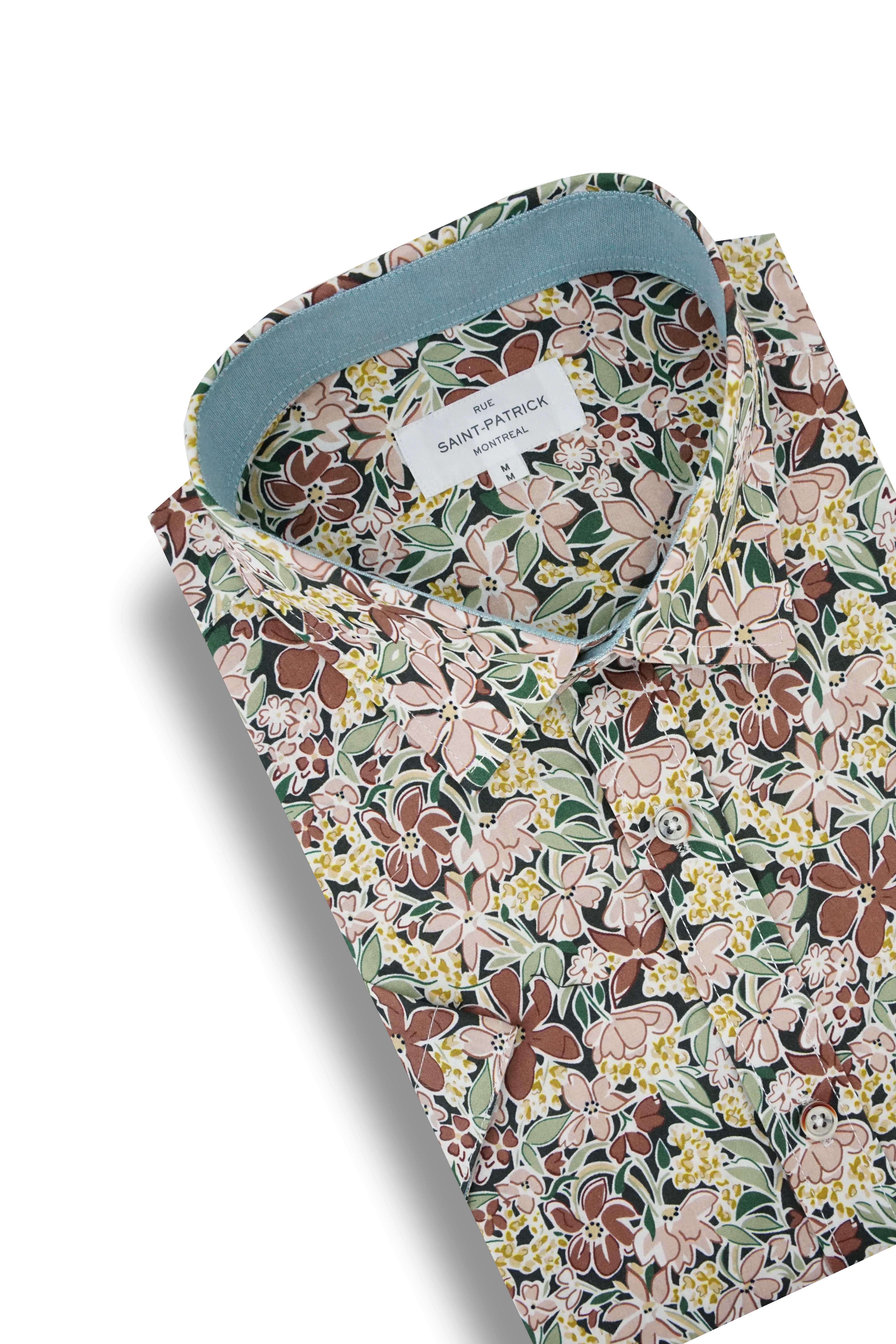 Kerry Short Sleeve Shirt in Muted Rose and Sage Green