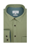 Minogue Knitted Piqué Shirt in Sage Green