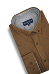 Stornoway Melange Super Soft Flannel Shirt - Tuscan Brown