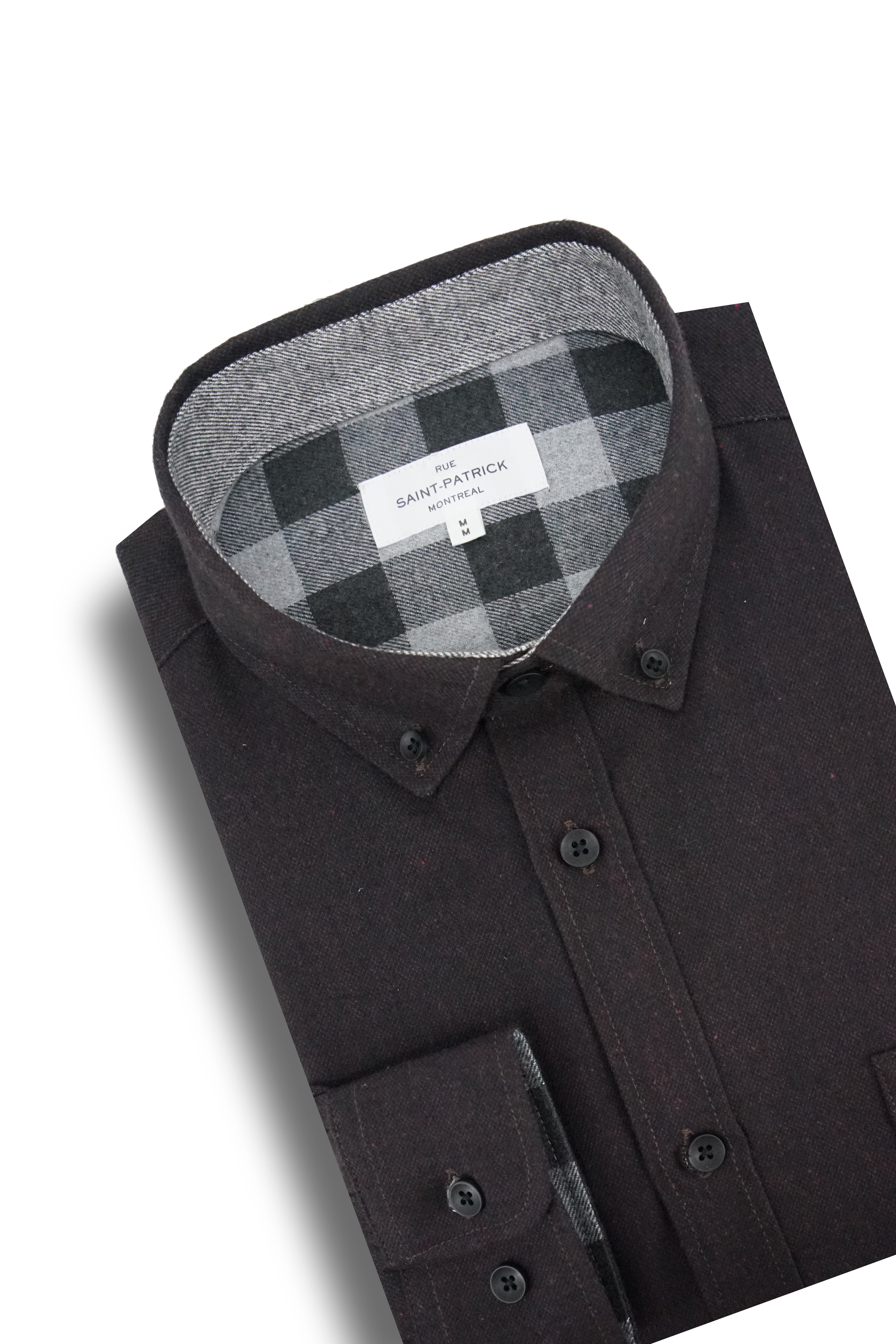 Mackenzie Melange Super Soft Flannel Shirt in Aubergine