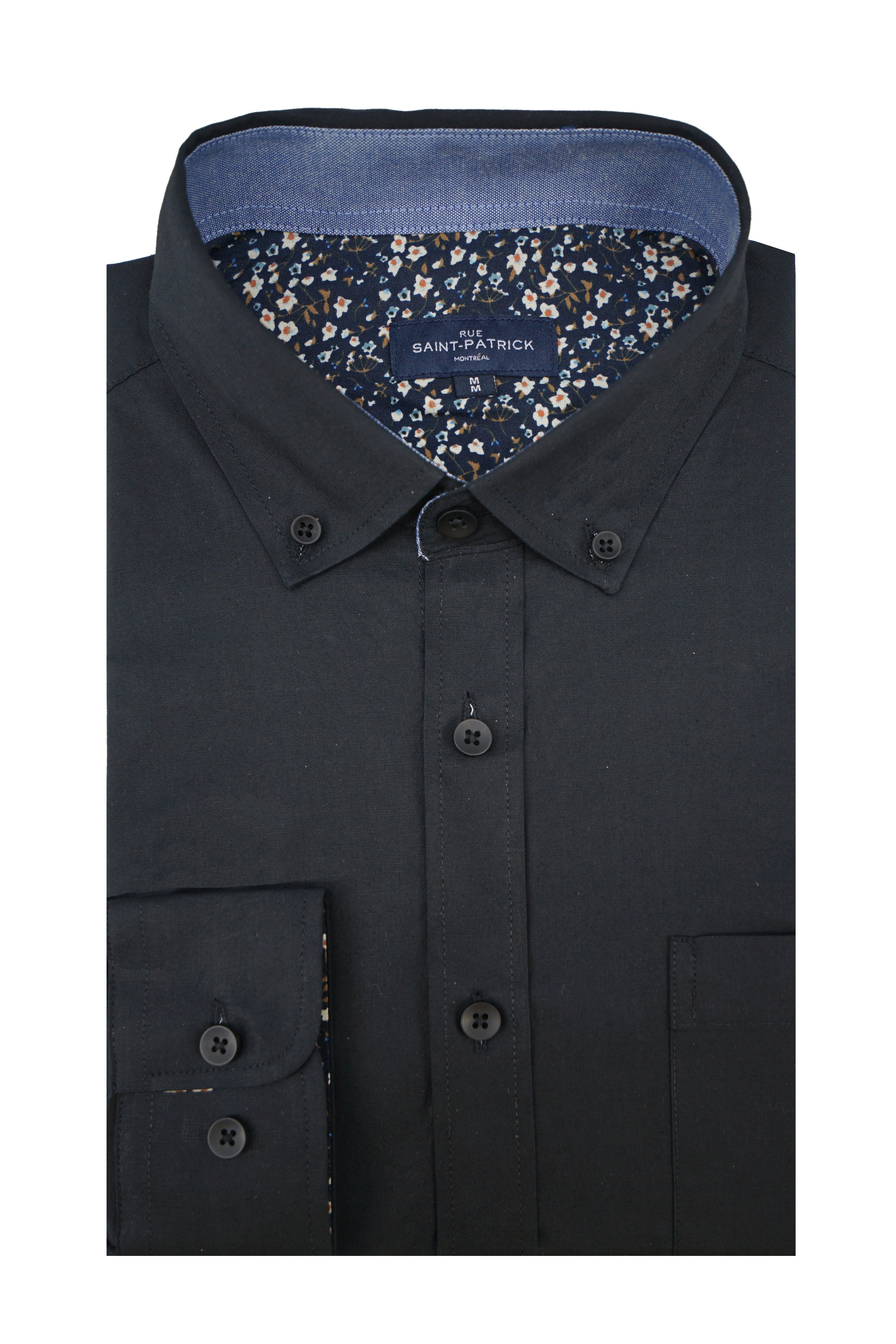 Guagamela Stretch Poplin Shirt in Black