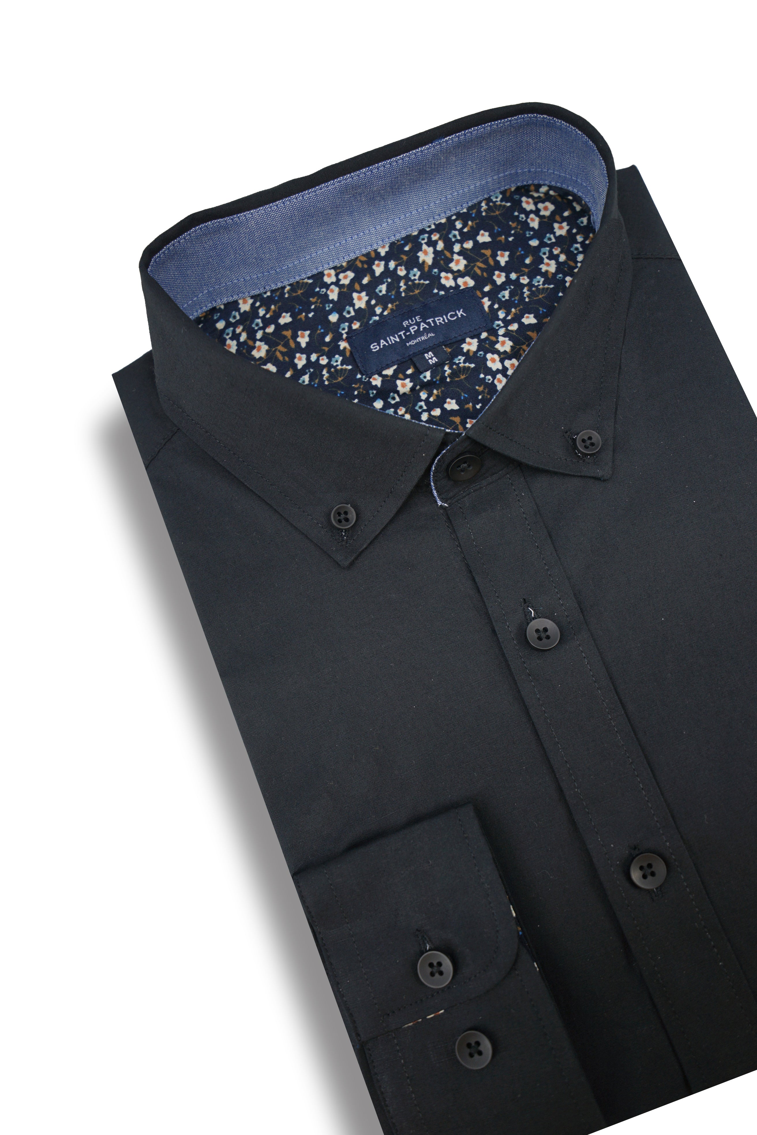 Guagamela Stretch Poplin Shirt in Black