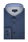 Chemise en popeline stretch Ephesus bleu cardinal