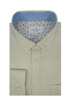 Basket Weave Long Sleeve Shirt in Parchment