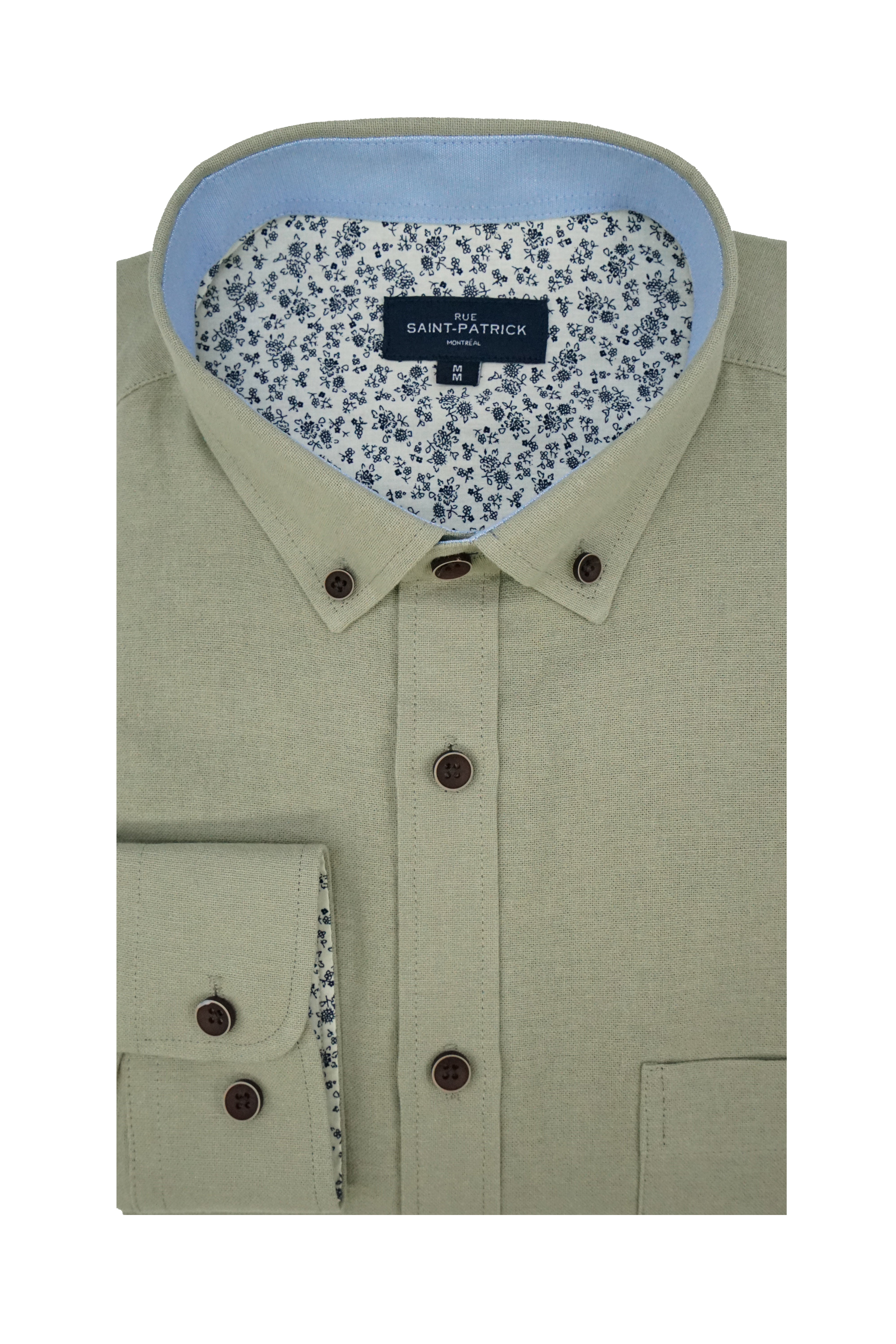 Basket Weave Long Sleeve Shirt in Desert Sage