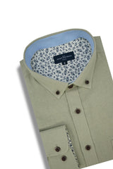 Basket Weave Long Sleeve Shirt in Desert Sage