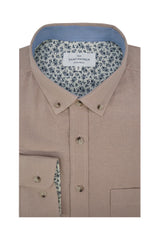 Basket Weave Long Sleeve Shirt in Dusty Rose