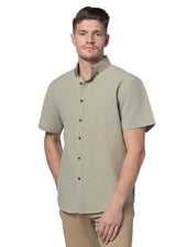 Basket Weave Short Sleeve Shirt in Desert Sage