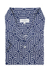 Chemise Pavona Comfort Fit à manches courtes bleue et blanche
