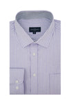 Brompton Striped Stretch Oxford Shirt in Lavender