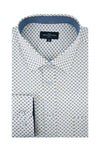 Killala Printed Stretch Poplin Shirt in White