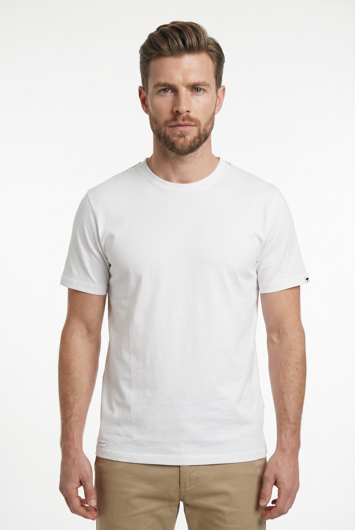 T-shirt à col rond en coton biologique Laganbank