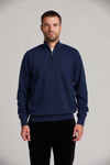 Fine Gauge 100% Cotton Quarter-Zip Sweater