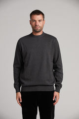 Pull col rond 100 % coton, maille fine