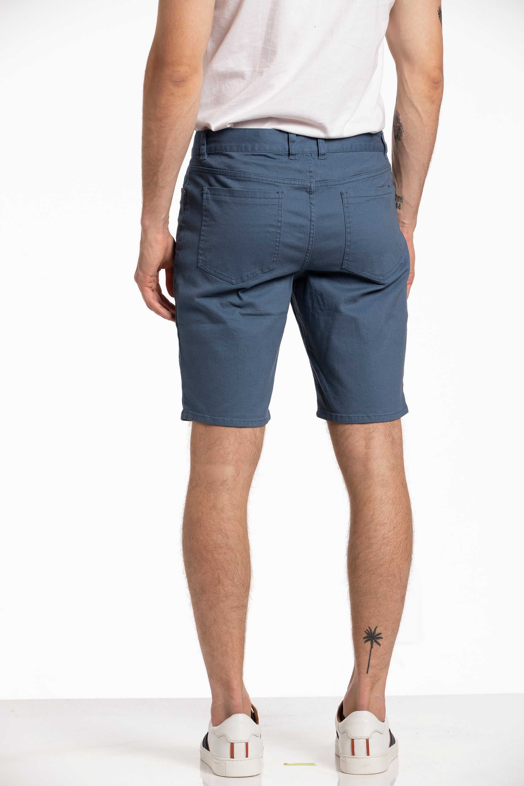 Stretch Declan 5 Pocket Shorts in AirForce Blue