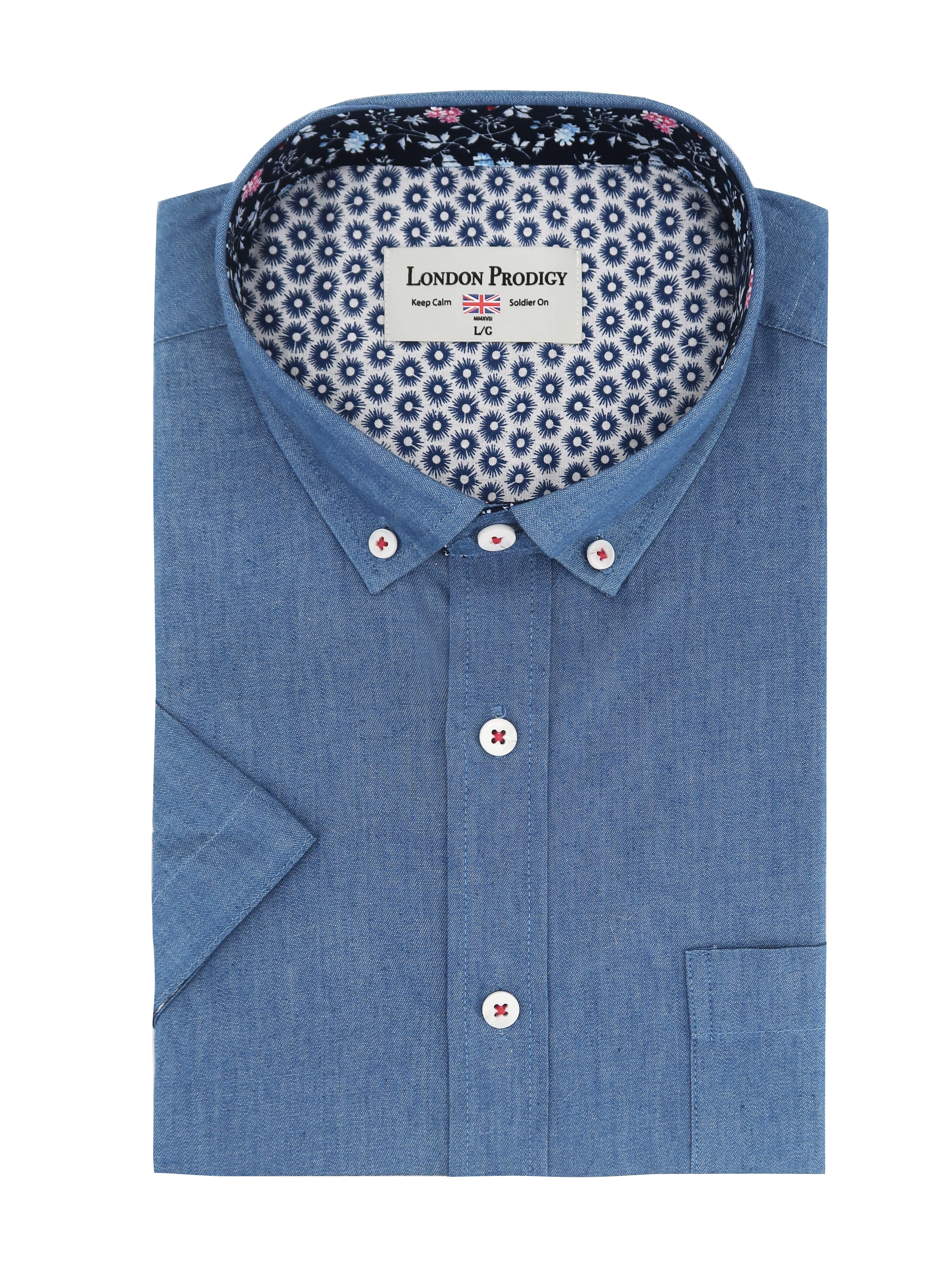 Chemise à manches courtes Glencorse en bleu