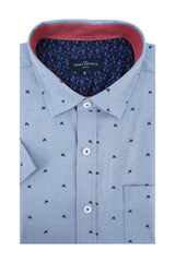 Pollockstown Short Sleeve Shirt in Cornflower Blue