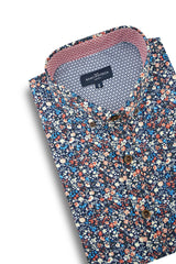 Skerries Floral Short Sleeve Shirt in Black Multi Colour