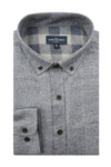 Marlborough Brushed Diagonal Twill Shirt in Slate Blue