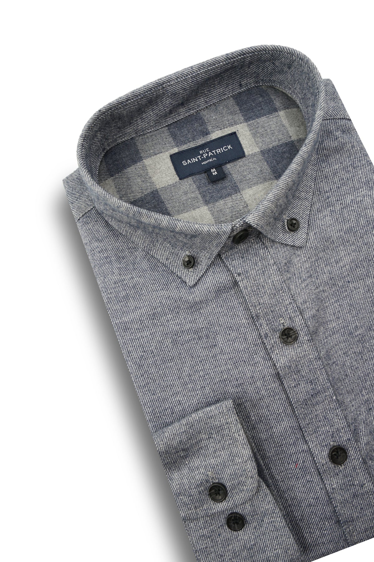 Marlborough Brushed Diagonal Twill Shirt in Slate Blue