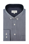 Chemise Metz en bleu marine et blanc