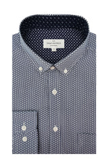 Chemise Metz en bleu marine et blanc