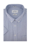 Chemise Oxford à fines rayures Banff, manches courtes, coupe classique
