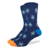 Chaussettes robot bleu marine pour hommes