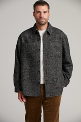 Sherbrooke Herringbone Wool-Blend Overshirt