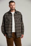 Sudbury Plaid Overshirt in Coal