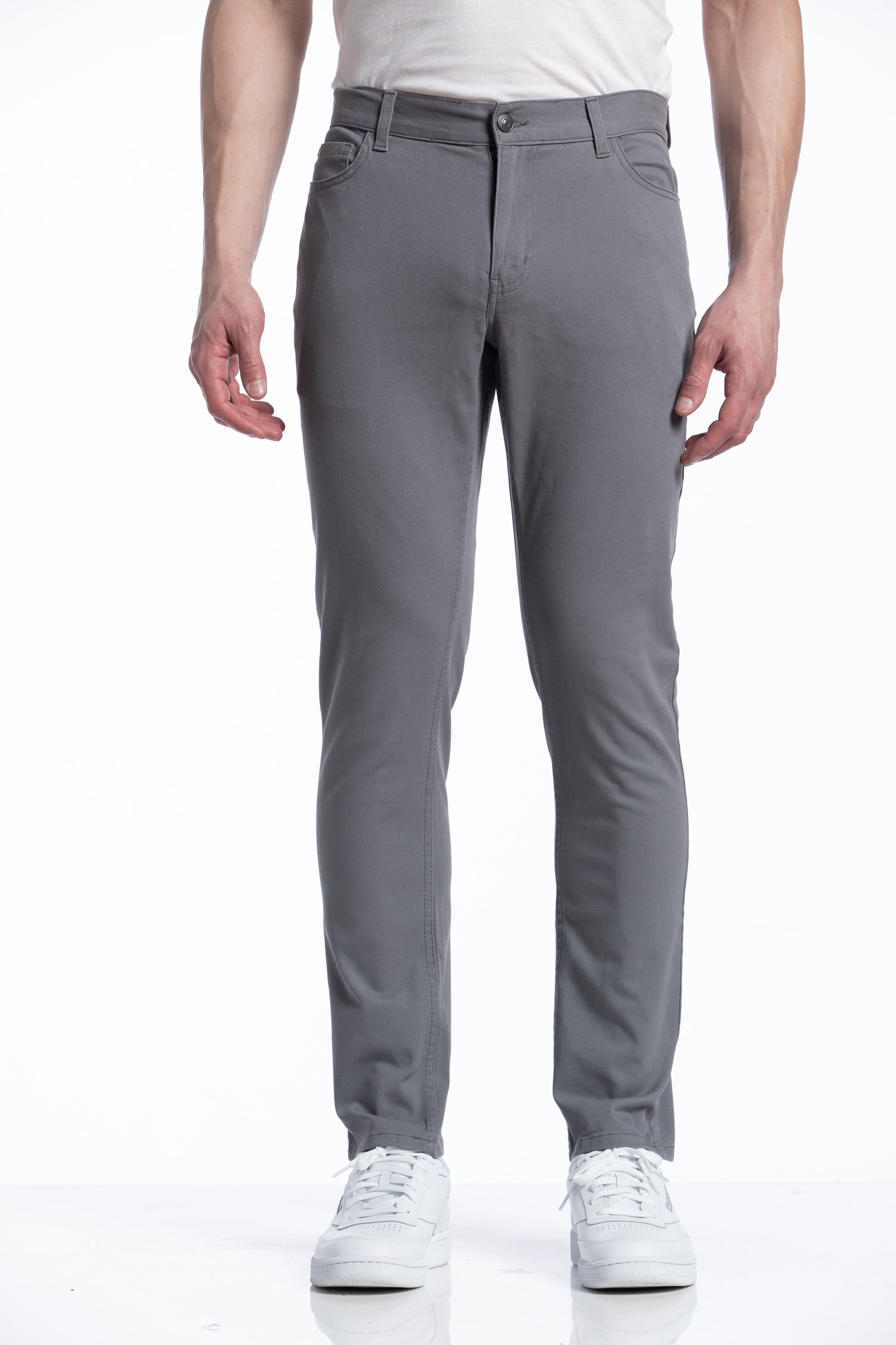 Pantalon à 5 poches Dylan en gris étain