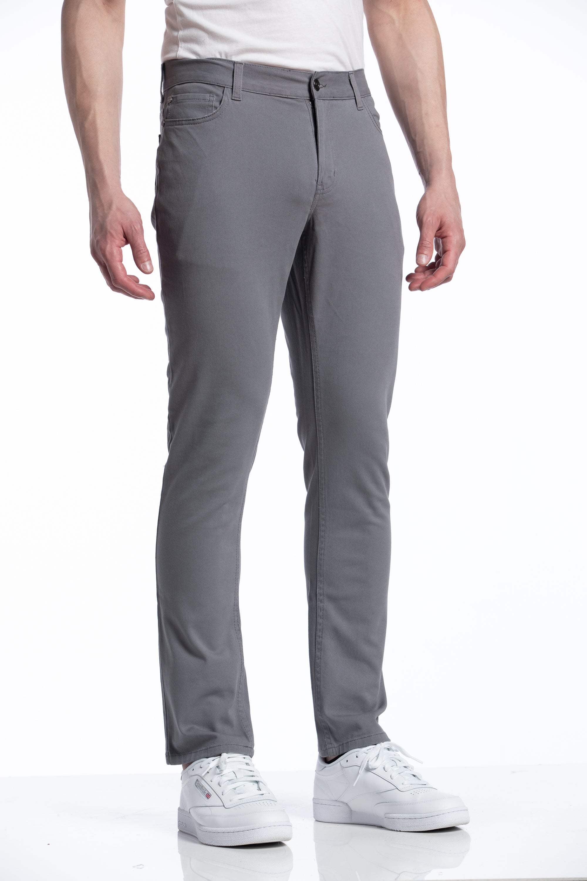 Pantalon à 5 poches Dylan en gris étain