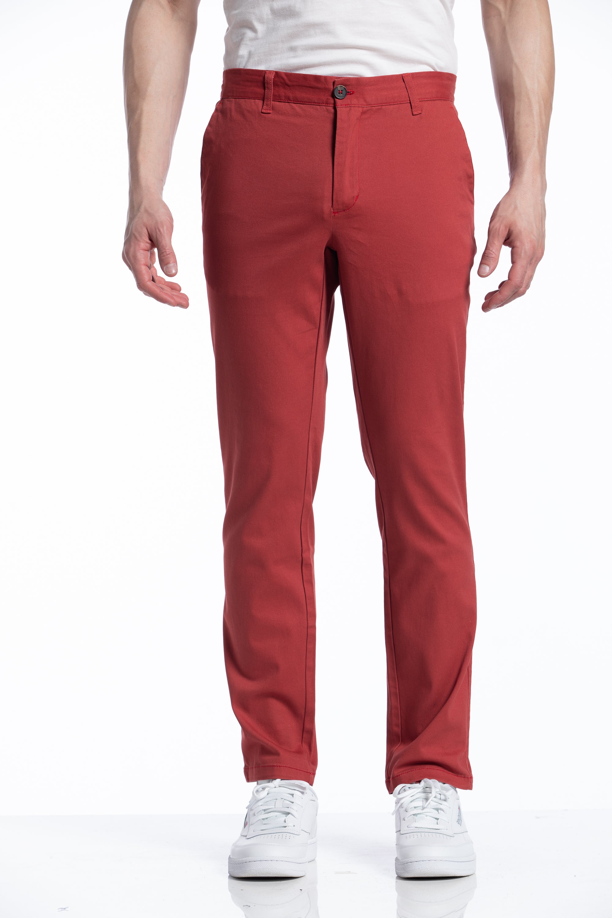 Michael Stretch Pant in Cherry