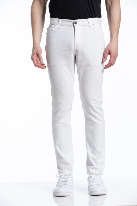 Dylan 5 Pocket Pant in Cotton White