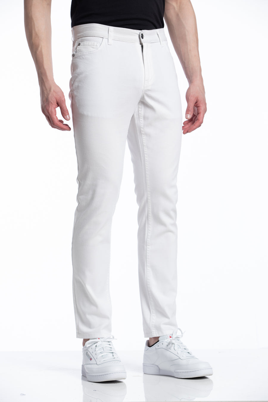 Pantalon Dylan à 5 poches en blanc d'hiver