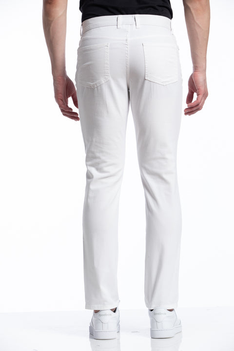 Dylan 5 Pocket Pant in Cotton White