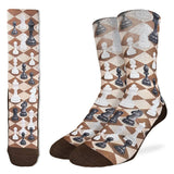 Chaussettes pour hommes avec échiquier